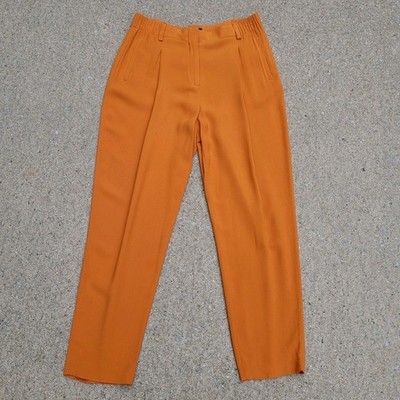 Mossimo Dutti Wmn's Burnt Orange Pleated Front High Rise Cropped Pants Size 8