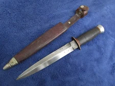 VINTAGE BRITISH FAIRBAIRN SYKES STYLE KNIFE DAGGER AND SHEATH MADE IN SOLINGEN