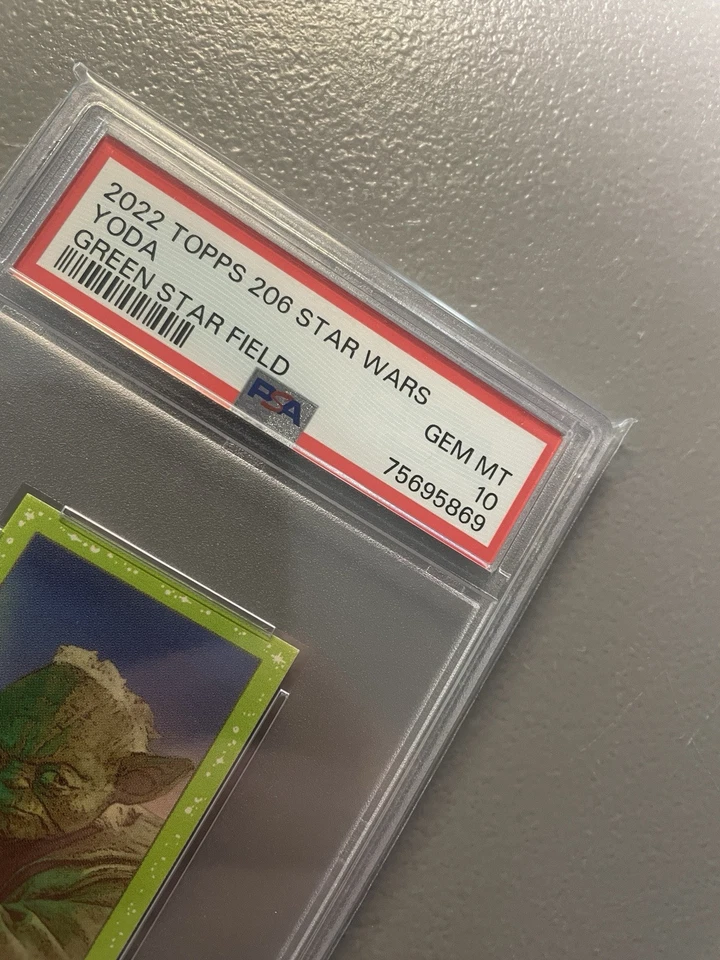 2022 topps 206 Star Wars Yoda Green Star Field 💎 PSA 10 GEM MINT - Image 3 of 4