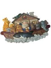 Vintage Noahs Ark Resin Wall plaque Nursery 14.5x9 3D"