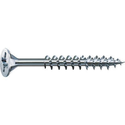 Spax 3.5x50 Senkkopf Schrauben, Teilgewinde Pozidriv 4CUT Stahl Wirox-Silber