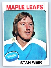 1975-76 Topps #132 Stan Weir Toronto Maple Leafs