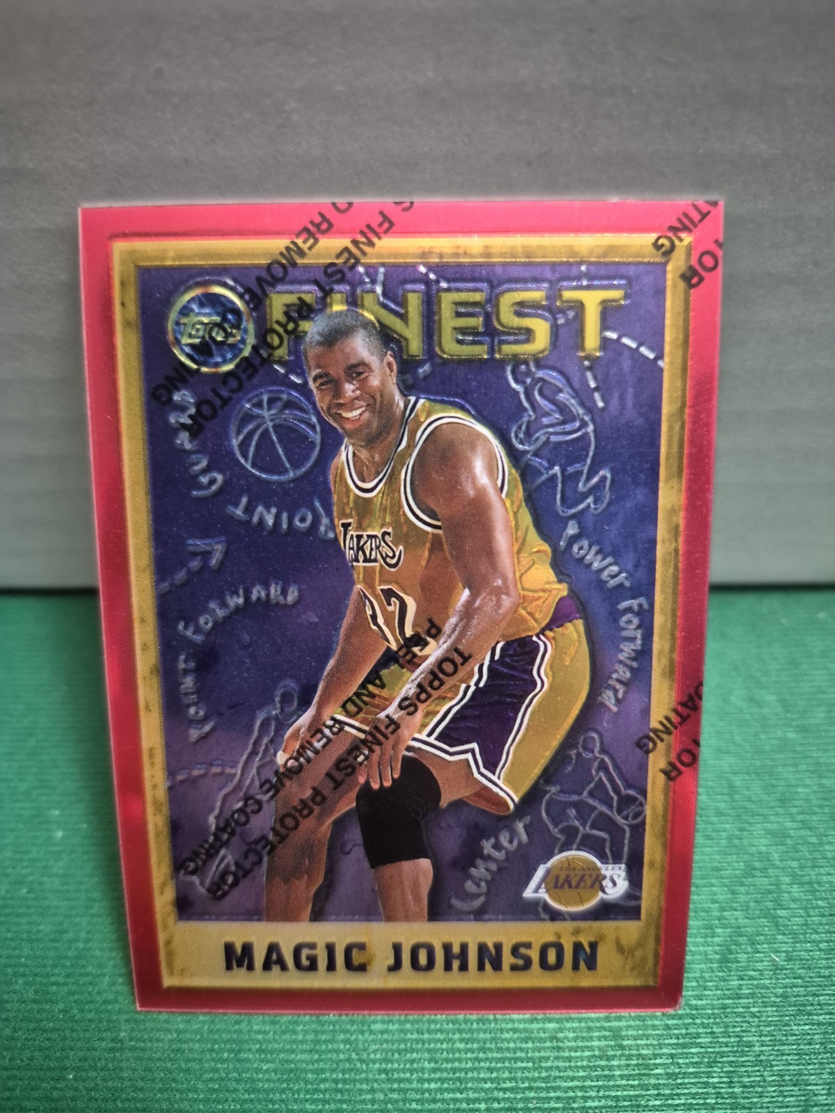 1995 Topps Finest Magic Johnson #252 Lakers With Peel