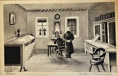 AK Weimar Goethehaus Arbeitszimmer 1910