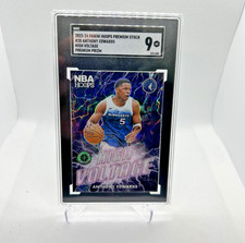Anthony Edwards - 2023-24 Hoops Premium Stock High Voltage Premium #20 - SGC 9