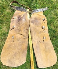 Vintage Cowboy/Ranch Leather Batwing Chaps W/...