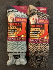 2 Pr. Insulated Thermal Fleece Lined Socks Women’s Shoe 5-9-Warm & Comfortable!