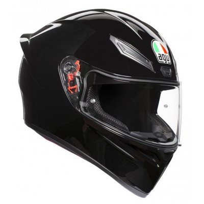 Agv K1 Solid Integralhelm in glänzendem Schwarz