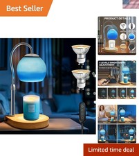 Candle Warmer Lamp with Timer 2H/4H/8H, Adjustable Height, Dimmable Candle La...