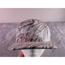 Hurley Nike Dri-FIT Trucker Hat Palm Leaf Print Snapback Mesh Cap AA4476 Grey
