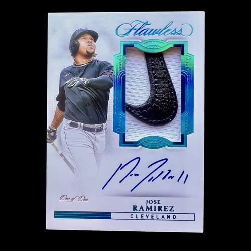 2022 Jose Ramirez Flawless 1/1 Nike Swoosh Patch Auto Cleveland Guardians Auto🔥