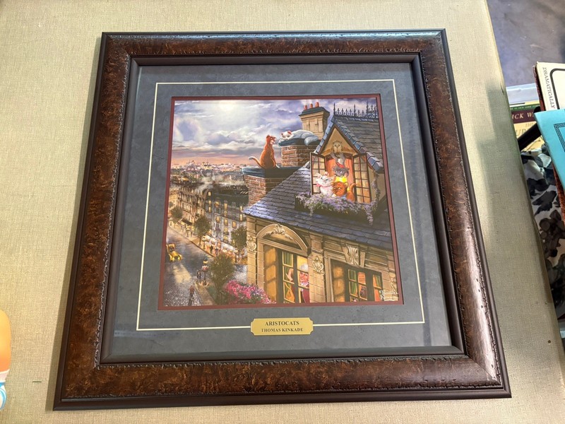 Thomas Kinkade Studios framed art  Disney The Aristocats Love Under the Moon