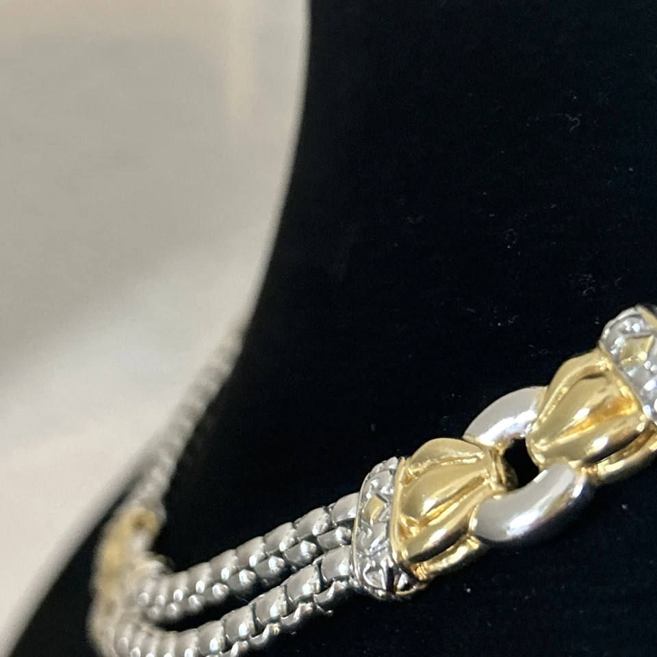 COLLAR JOHN MEDERIOS 17 Pulgadas. Tono plata y oro. Excelente calidad. Foto 3 de 4