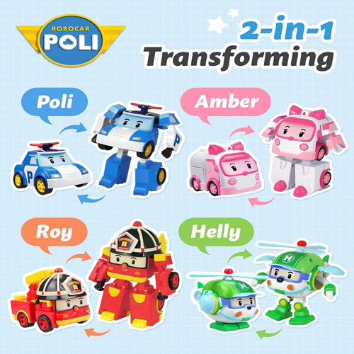 Robot Trasformatore 4" - Modellino giocattolo Helly Transforming Helicopter Action Rescue, - Foto 2 di 12