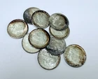 LOT OF  10 ROOSEVELT SILVER DIMES 90% SILVER ALL 1950's #6598