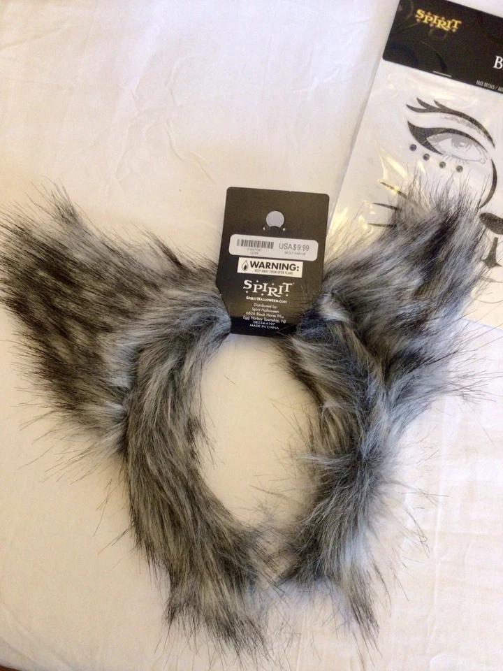 Orejas de Lobo Guantes Caperucita Roja Conjunto de Capa Espíritu Disfraz de Halloween para Adultos Foto 3 de 4