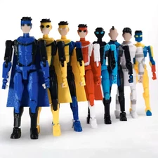 3D Printed Invincible Superhero Action Figures with Articulatable Limbs