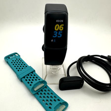 Fitbit Charge 5 FB421 Activity tracker BLK S L Tested Working w/ Charger GPS HR