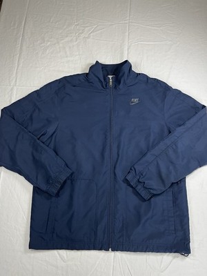 Nike Sportswear Men's XL Obsidian Blue Full Zip Windbreaker Jacket Athletic