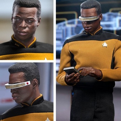Star Trek TNG Lt. Commander Geordi La Forge 1:6 Figur EXO-6 28 cm OVP Neu