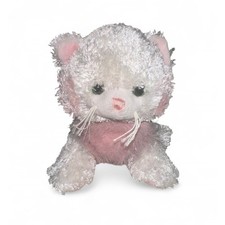Webkinz Ganz Tickled Pink Cat Plush Stuffed Animal Toy Pink White Silver No Code