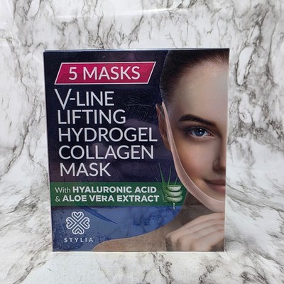 Stylia V-Line Lifting Hydrogel Collagen Chin Mask 5-Pack Exp 06/2027