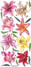 Violette Stickers Tiger Lily Floral Flowers Crafts Planner Supply Scrapbook