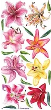 Violette Stickers Tiger Lily  Floral  Flowers Crafts Planner Supply Scrapbook