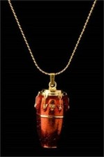 Conga Drum Keychain, Red and Gold, Harmony Jewelry