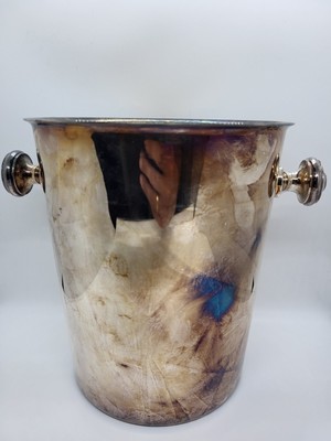 GEBRUDER HEPP EXCLUSIV CHAMPAGNE WINE ICE BUCKET 18/10 DEEP PATINA SIGNED