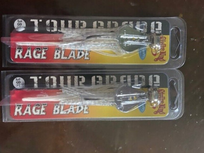 2 - Strike King, Tour Grade, Rage Blade, 2 - White, 3/8oz.