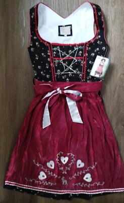 Stockerpoint  Dirndl Wanda schwarz, bunt geblümt  Gr. 34, neu