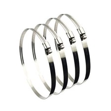 4pcs 8" Adjustable 304 Stainless Steel Duct Clamps Hose Clamp Pipe Clamp Air Duc