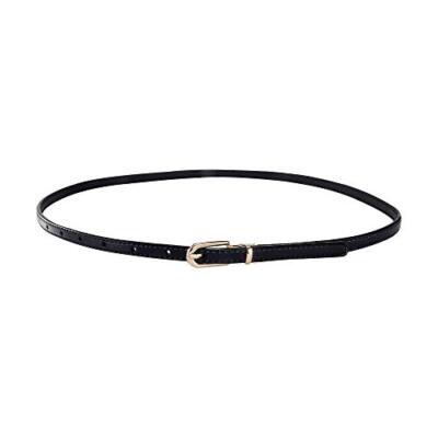 Leather Skinny Women Belt Thin Waist Belts Extra Thin PU Leather Waist Belt Top