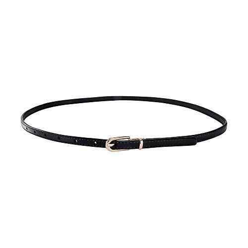 Leather Skinny Women Belt Thin Waist Belts Extra Thin PU Leather Waist Belt Top - Picture 1 of 12