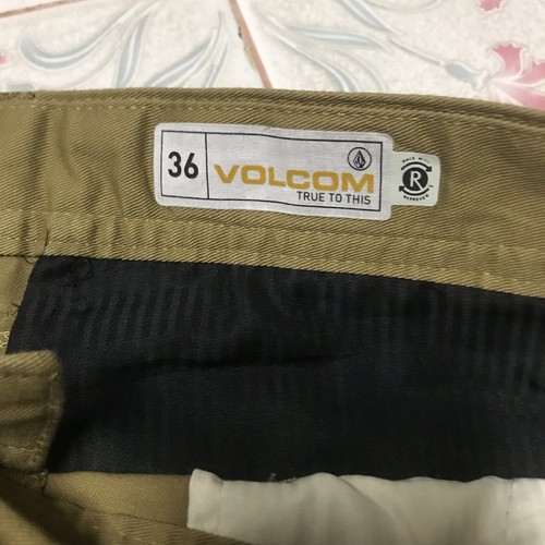 Volcom Khaki Mens Size 36 Frickin Chino Short Beige Hiking Outdoor Pants - Picture 4 of 9