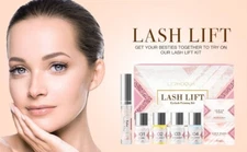 LE'PHOQUA 'LASH LIFT' Eyelash Perming Lift Kit  PERM-FIXATION-NUTRITION-CLEANSER