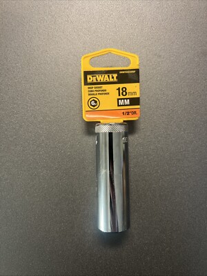 NEW Dewalt DWMT93533OSP 1/2 Drive X 18 MM METRIC  DEEP 6 PT CHROME  Socket 