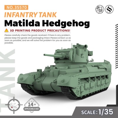 35570 1/35 Military Model Kit Matilda Hedgehog Infantry Tank