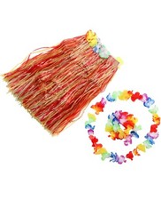 Party Costumes Luau Garland Hula Skirt with Flower Garland