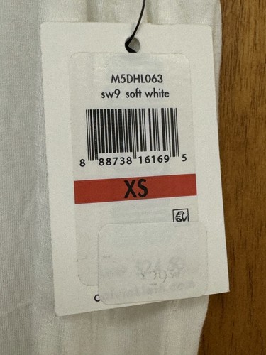New Calvin Klein Super Soft Tank Top Womens XS White Scoop Neck Pullover NWT - Picture 5 of 6