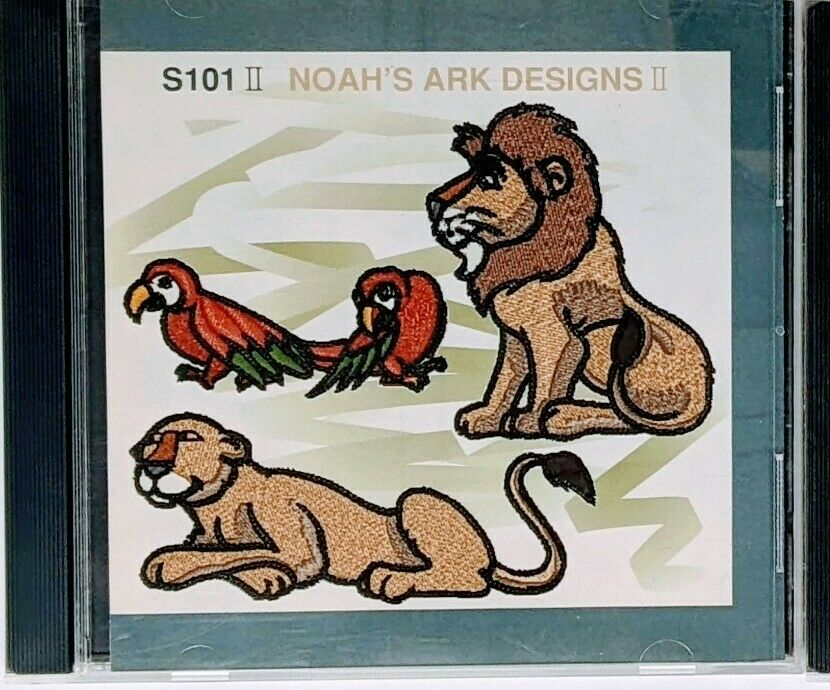 Janome Sewing Memory Card Embroidery Noahs Ark Designs II S101 21