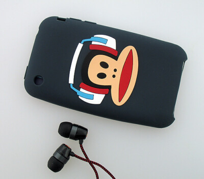Skullcandy Paul Frank Riot Earbuds and Silicone iPhone Case Bundle in Black 