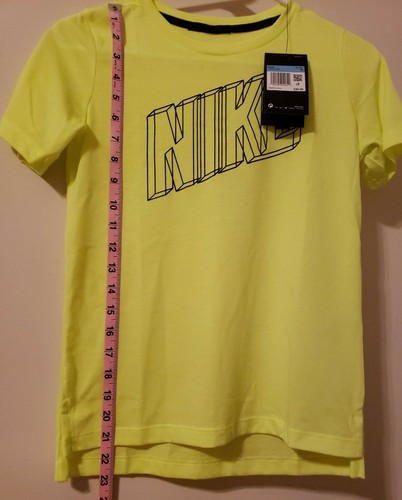 Nike ~ Boys ~ Dri-Fit Tee ~ Short Sleeve Shirt ~ Highlighter Yellow ~ Size M~NWT - 第 7/9 張圖片