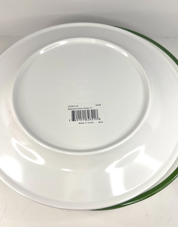 Spode Árbol de Navidad Melamina 11 en Plato de Cena Juego de 4 Nuevos sin Embalaje Foto 3 de 3
