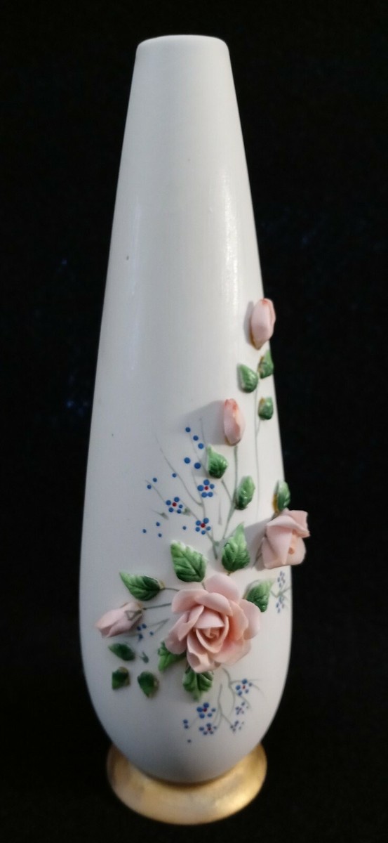 Vintage George Fine China Vase F6866 Fine Porcelain Japan Applied