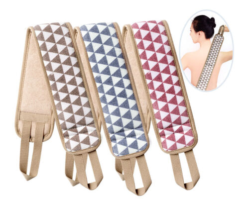 Guanti esfolianti double face in tessuto arruffato schiena loofah scrubber - Foto 3 di 19