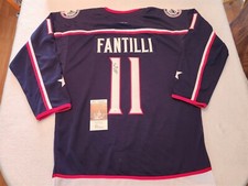 ADAM FANTILLI signed BLUE JACKETS custom jersey JSA COA SIZE XL