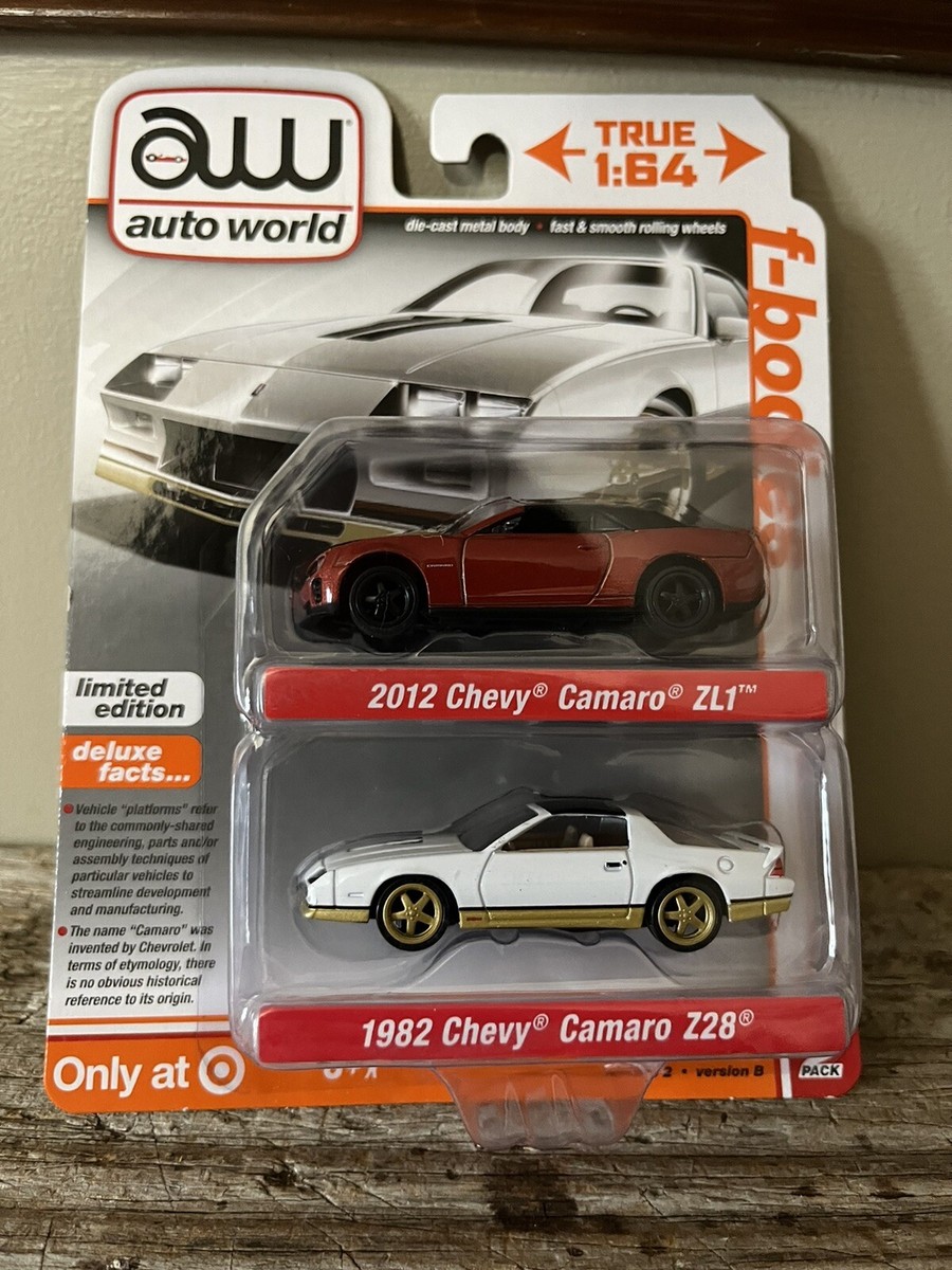 2022 AW Auto World Target Exclusive 2 Pack Chevy Camaro 2012 ZL1