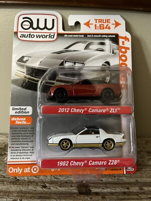 2022 AW Auto World Target Exclusive 2 Pack Chevy Camaro 2012 ZL1